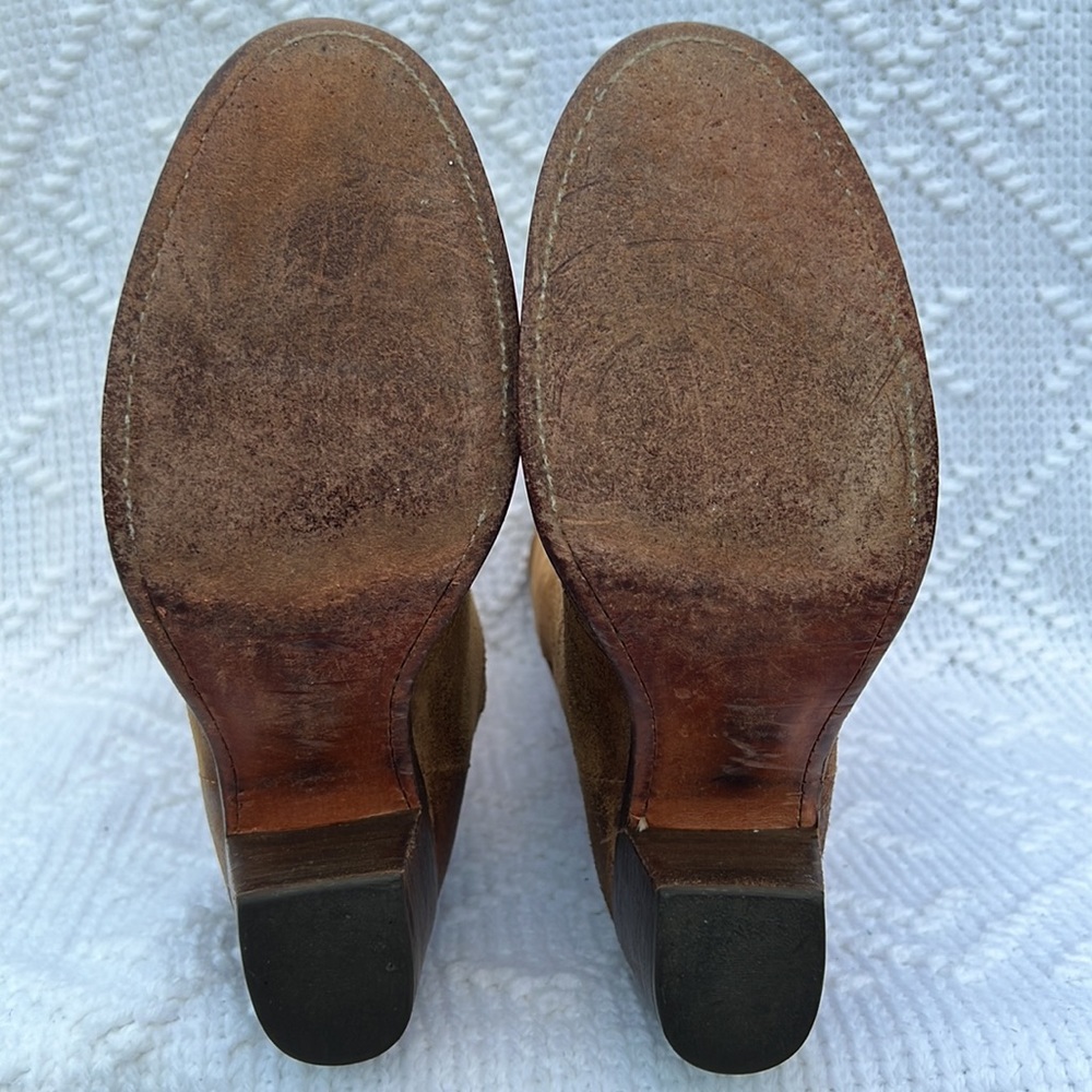 Women’s Frye Jane Stitch Oiled Suede Leather Boots sz 8 - Picture 13 of 14